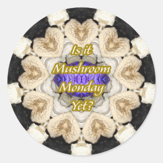 Mushroom Monday awareness Button Classic Round Sticker