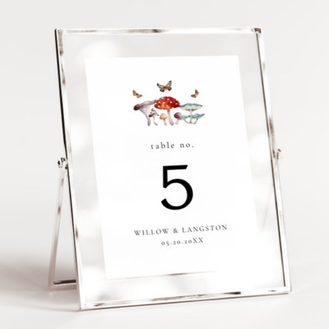 Mushroom Moth Wedding Table Number (Creator Uploaded)