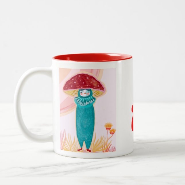 MUSHROOM MUG HANDPAINTED (Left)