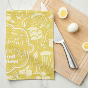 Mushroom Mustard Cream Tea Towel