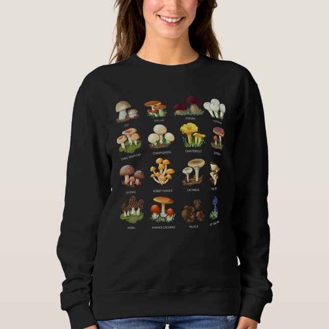 Mushroom Mycology Fungi Foraging Mushroom Whispere Sweatshirt (Front)