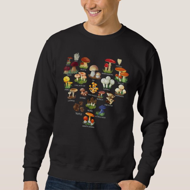 Mushroom Mycology Fungi Foraging Mushrooms Whisper Sweatshirt (Front)