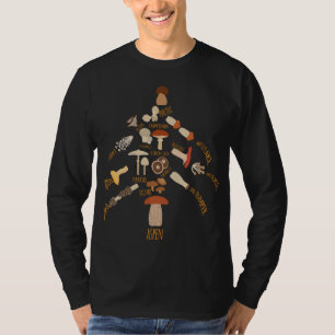 Mushroom Mycology Fungi Xmas tree mushroom identif T-Shirt