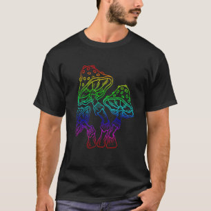 Mushroom Mycology Morel LGBTQ Hunting Foraging Fun T-Shirt