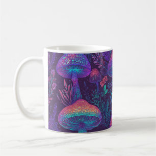 Mushroom Neon Forest Dreamscape Coffee Mug