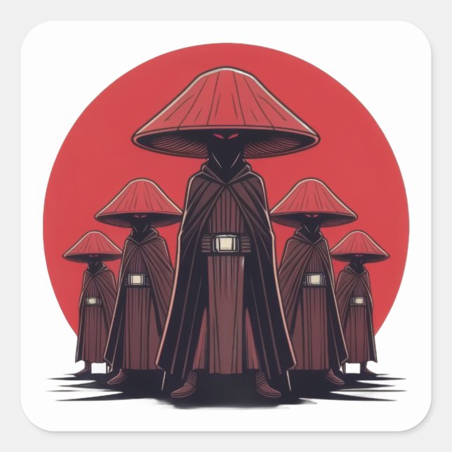 Mushroom Night Stalkers Square Sticker (Front)