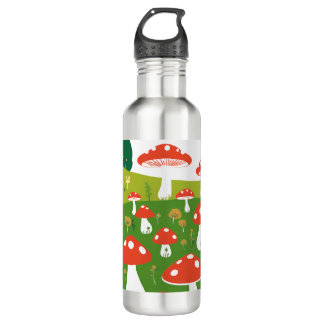 Mushroom Outdoor Adventure Lover Water Bottle