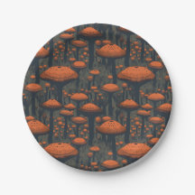 Mushroom Paper Plate Party Supplies