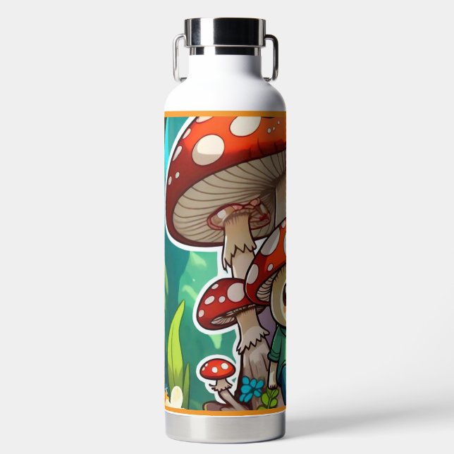 "Mushroom Party" Water Bottle (Front)