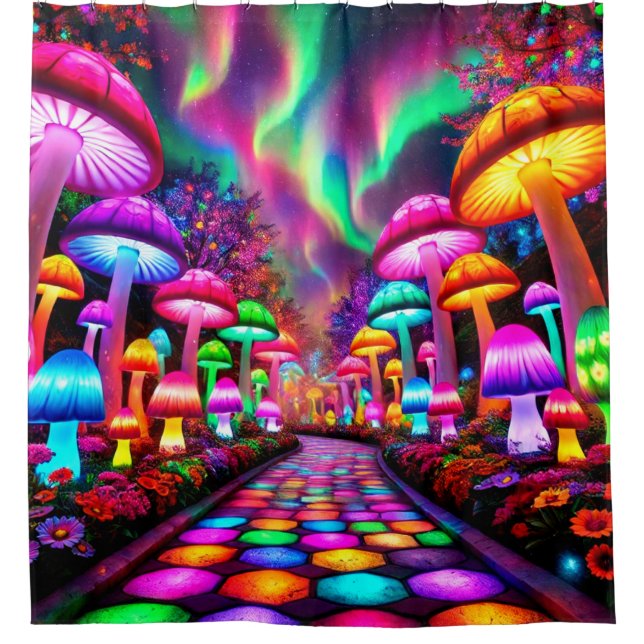 Mushroom Path Shower Curtain (Front)