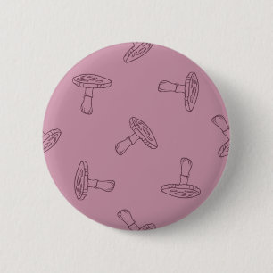Mushroom pattern 6 cm round badge
