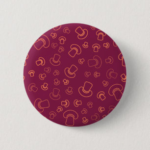 Mushroom pattern 6 cm round badge