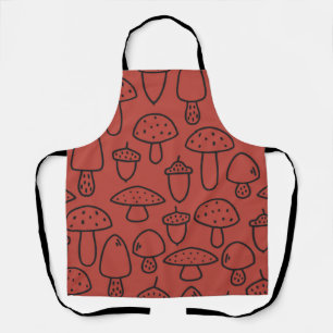 Mushroom pattern apron