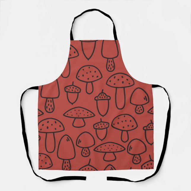 Mushroom pattern apron (Front)