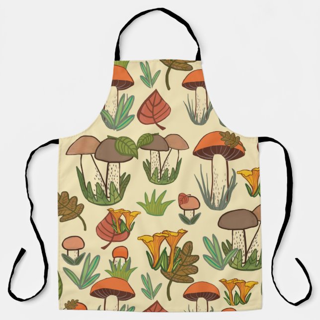 Mushroom pattern.  apron (Front)