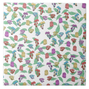 Mushroom Pattern Ceramic Tile