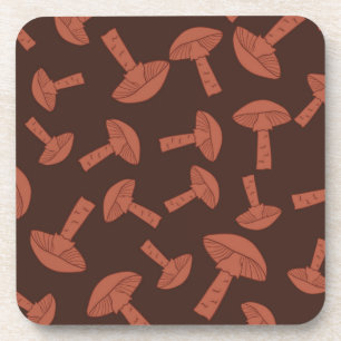 Mushroom pattern coaster