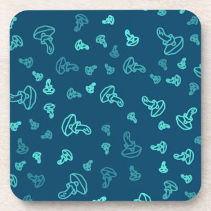 Mushroom pattern coaster