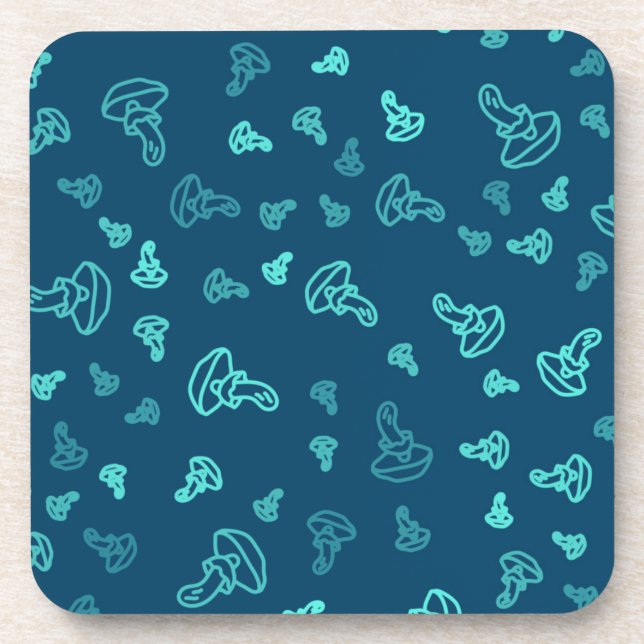 Mushroom pattern coaster (Front)