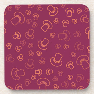 Mushroom pattern coaster