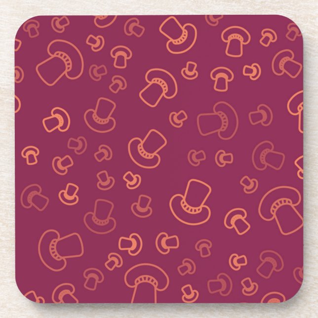 Mushroom pattern coaster (Front)