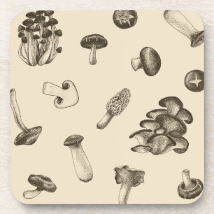 Mushroom pattern coaster