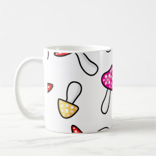 Mushroom pattern coffee mug