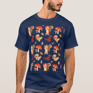 Mushroom Pattern Cute Aesthetic Mycology Fungi Fo T-Shirt