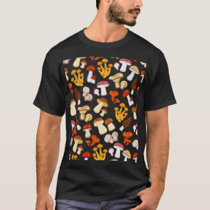 Mushroom Pattern Cute Aesthetic Mycology Fungi Fo T-Shirt