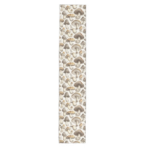 Mushroom Pattern Illustration Medium Table Runner
