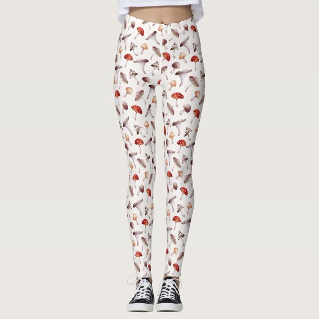 Mushroom Pattern Leggings (Front)