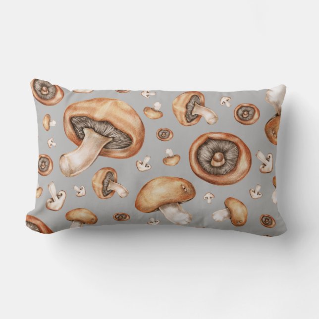 Mushroom Pattern Lumbar Cushion (Front)