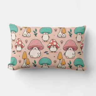 Mushroom Pattern Lumbar Pillow