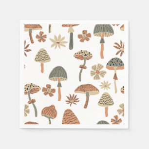 Mushroom pattern napkin