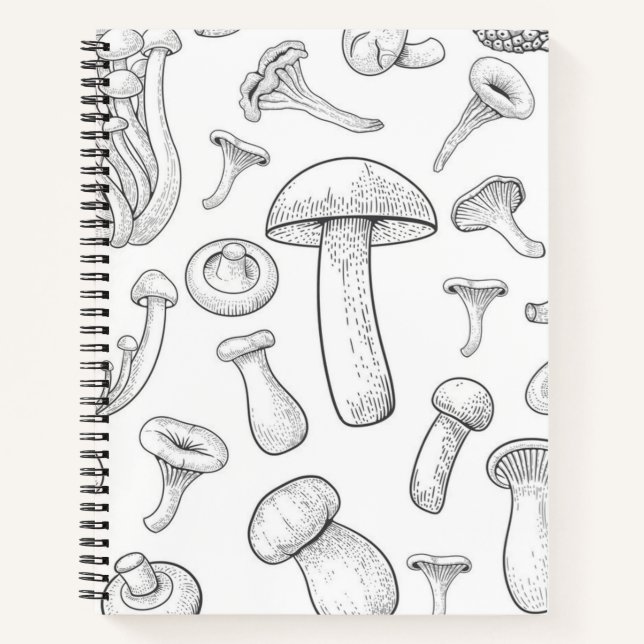 Mushroom pattern notebook (Front)