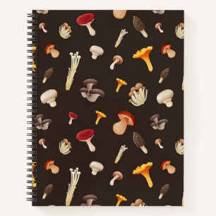 Mushroom pattern notebook