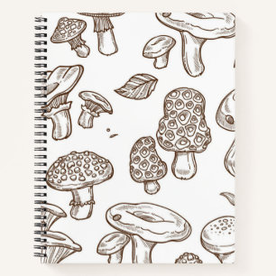 Mushroom pattern notebook