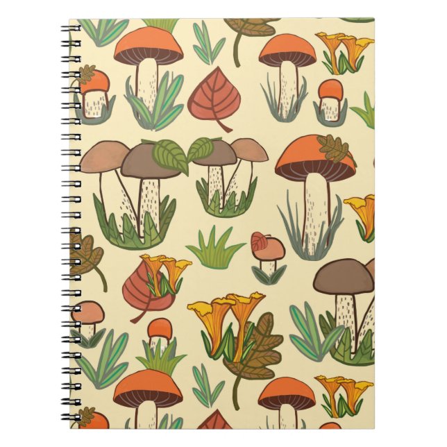 Mushroom pattern.  notebook (Front)