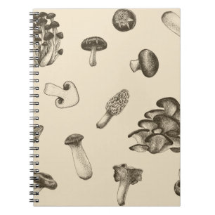 Mushroom pattern notebook