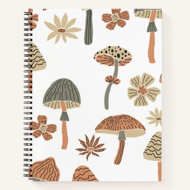 Mushroom pattern notebook (Front)
