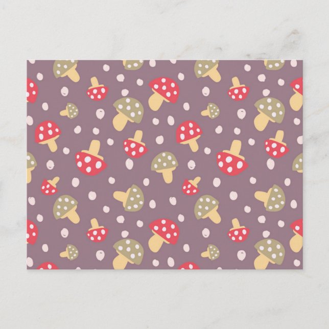 Mushroom pattern postcard (Front)