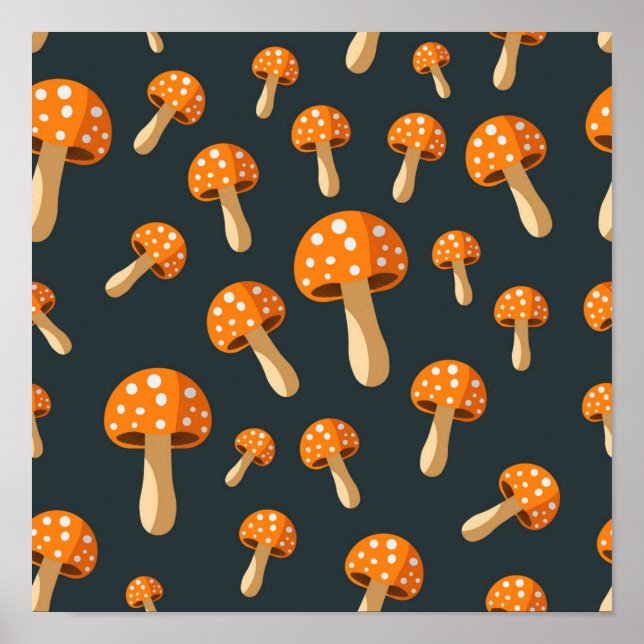 Mushroom pattern poster (Front)