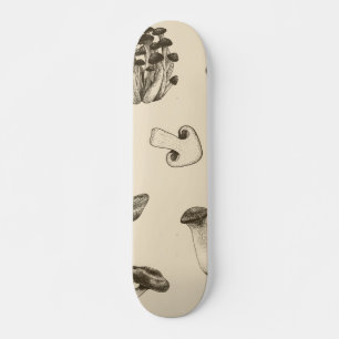 Mushroom pattern skateboard