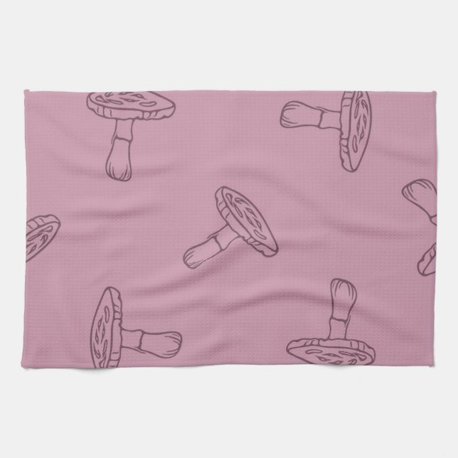 Mushroom pattern tea towel (Horizontal)