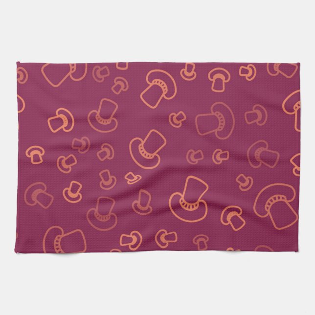 Mushroom pattern tea towel (Horizontal)