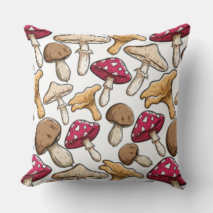 Mushroom Pattern throw pillows
