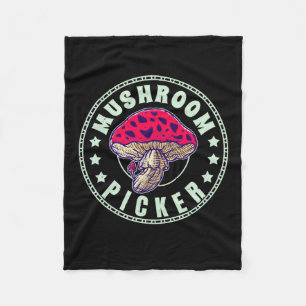 Mushroom Picker Fleece Blanket