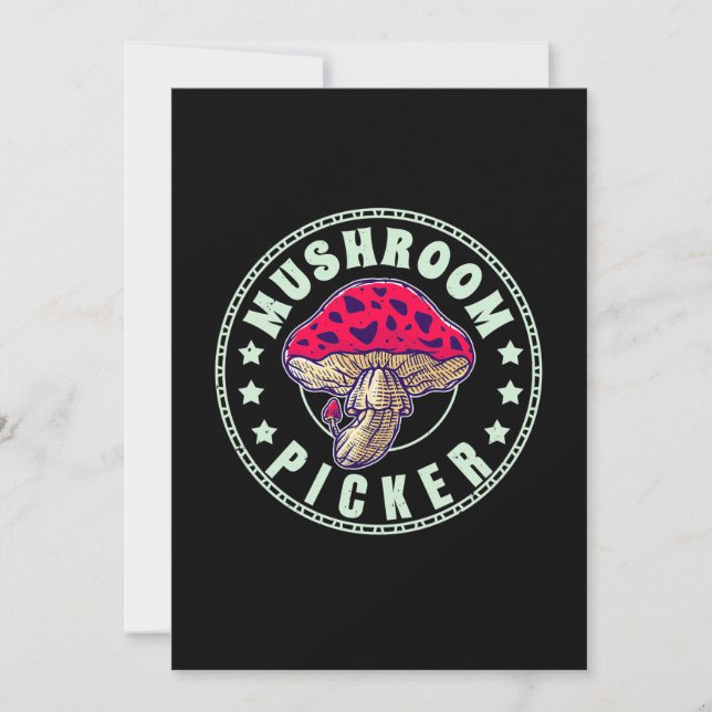 Mushroom Picker Invitation (Front)