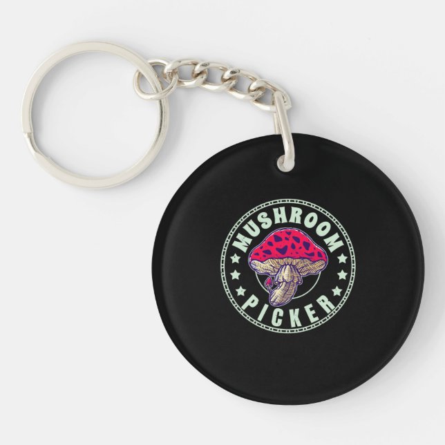 Mushroom Picker Key Ring (Front)