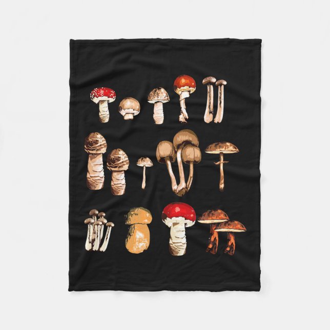 Mushroom Picker Life Fleece Blanket (Front)